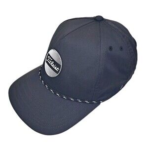 Titleist Boardwalk Rope Snapback Hat Black Raised Logo Golf Cap Unisex 5 Panel